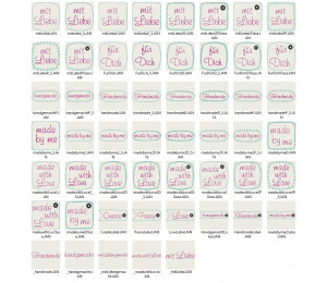 Stickserie - 95 Handmade Tags Labels